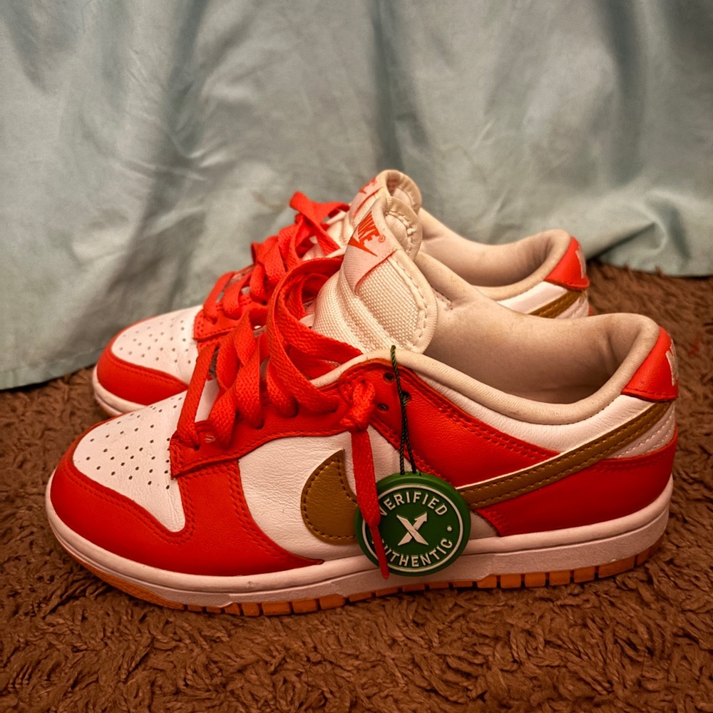 Nike Orange and Gold Sneakers